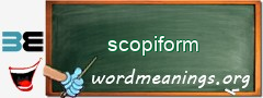 WordMeaning blackboard for scopiform